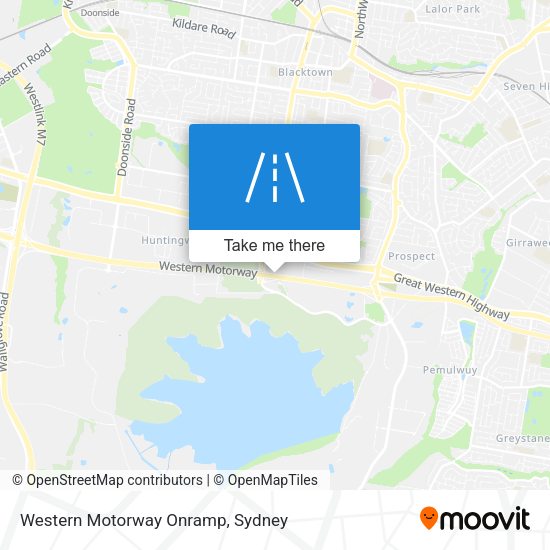 Western Motorway Onramp map
