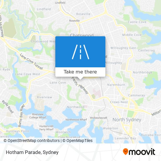 Hotham Parade map