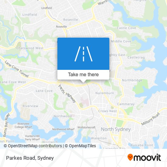 Mapa Parkes Road