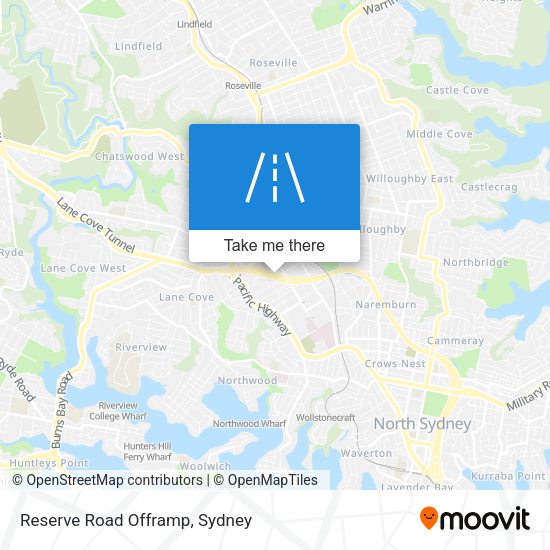 Reserve Road Offramp map