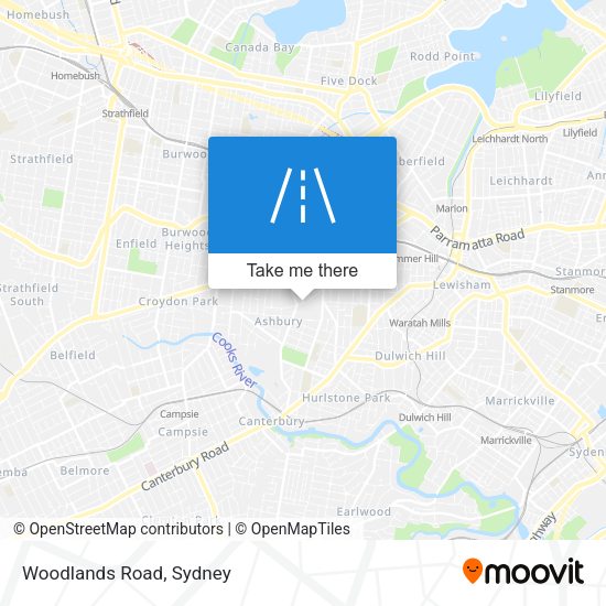 Woodlands Road map