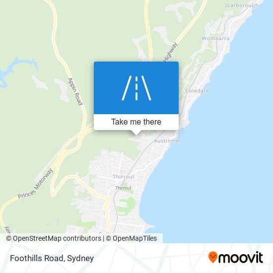 Mapa Foothills Road