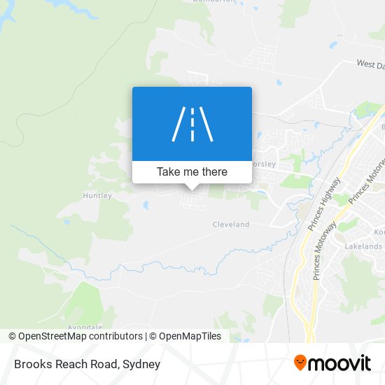 Mapa Brooks Reach Road