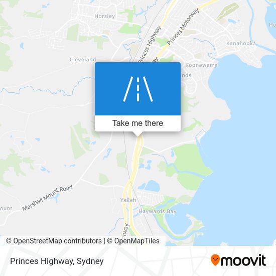 Princes Highway map