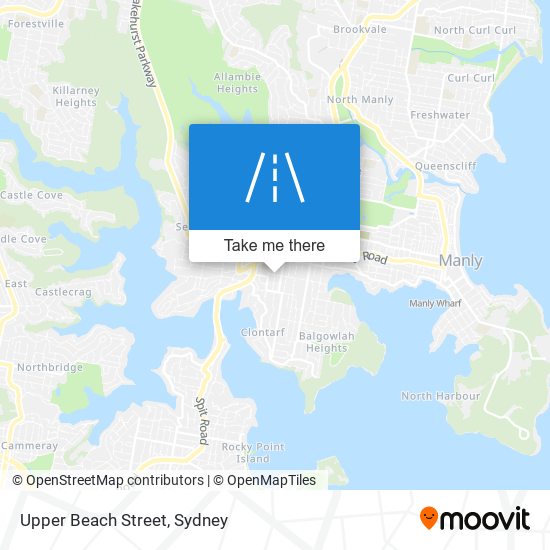 Mapa Upper Beach Street