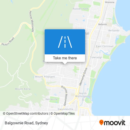 Balgownie Road map