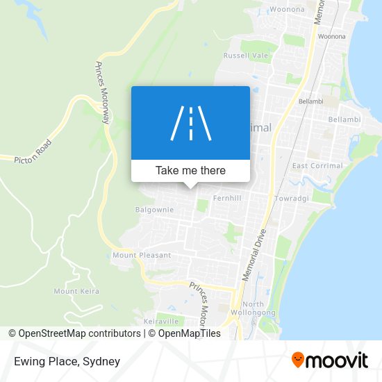 Ewing Place map