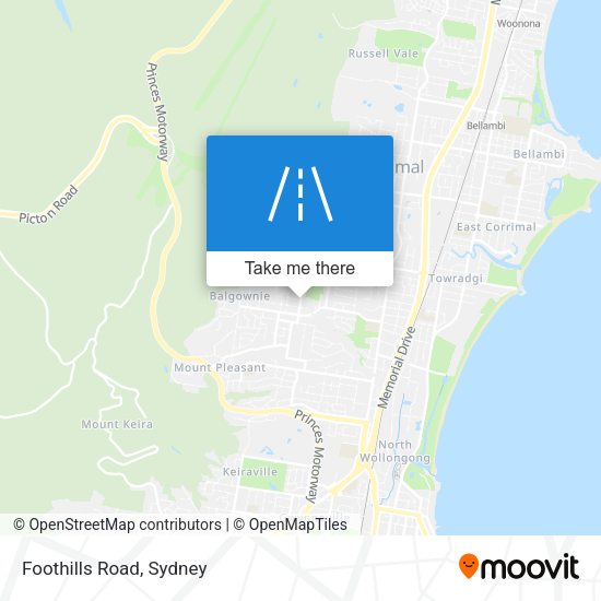 Foothills Road map