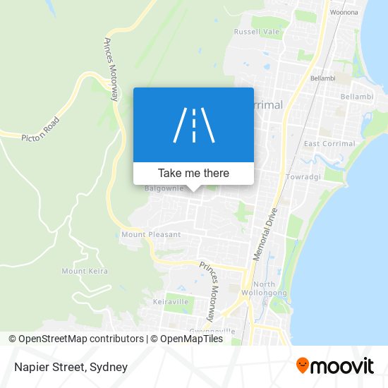 Napier Street map