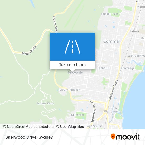 Sherwood Drive map