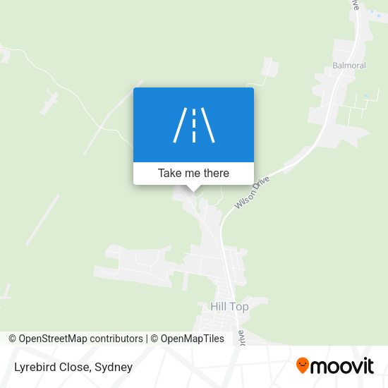 Lyrebird Close map