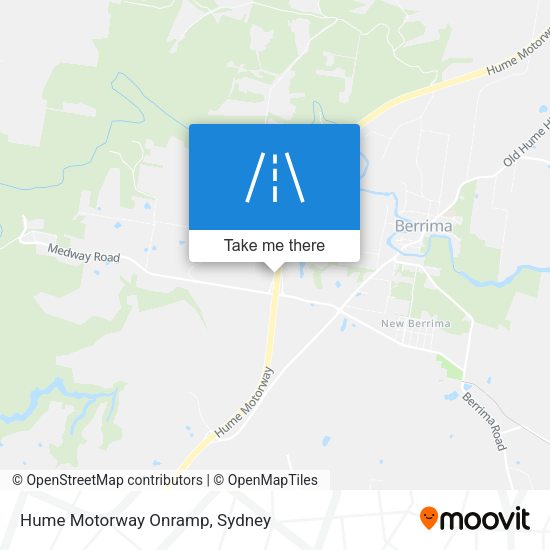 Hume Motorway Onramp map