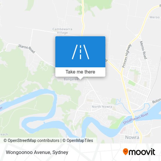 Wongoonoo Avenue map