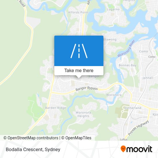 Bodalla Crescent map