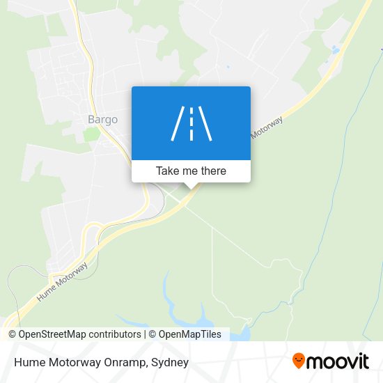 Hume Motorway Onramp map