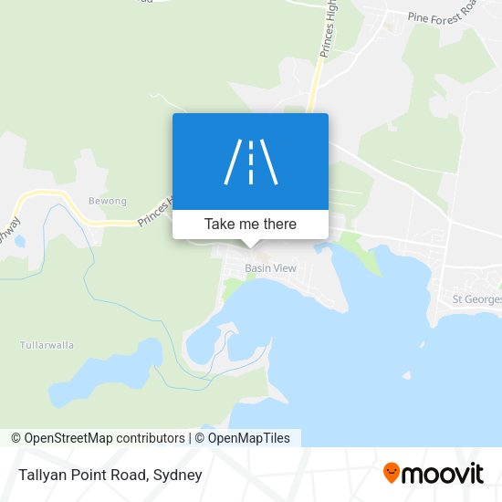 Tallyan Point Road map