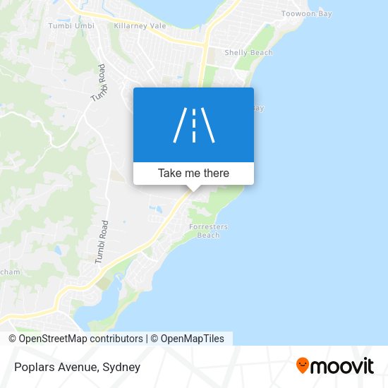 Poplars Avenue map