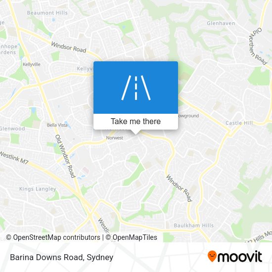 Barina Downs Road map