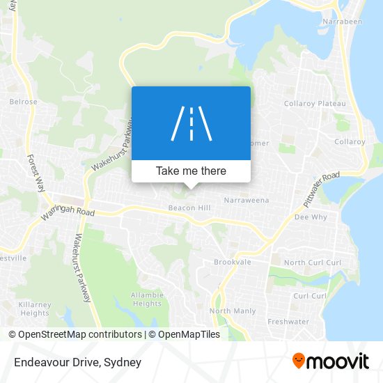 Endeavour Drive map