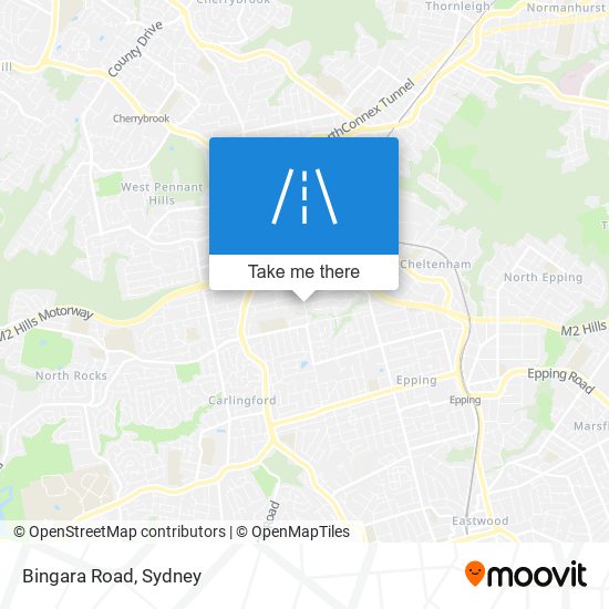 Bingara Road map