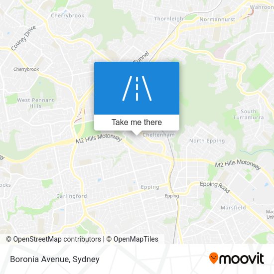 Boronia Avenue map