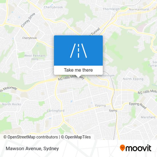 Mawson Avenue map