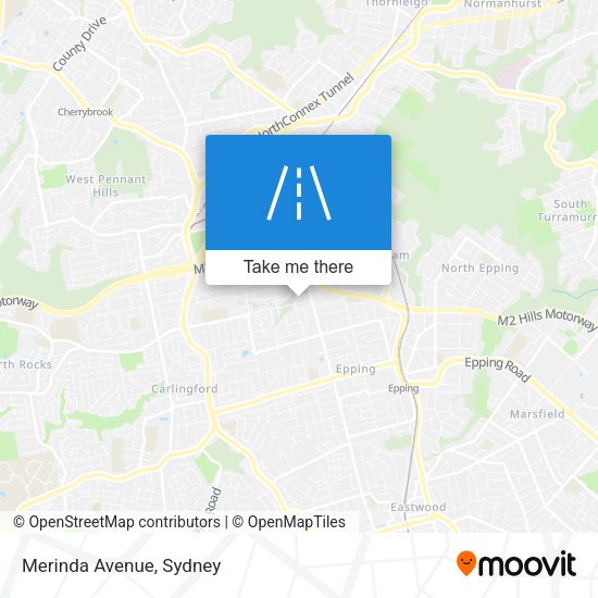 Merinda Avenue map
