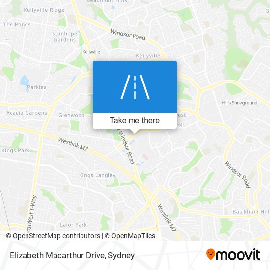 Elizabeth Macarthur Drive map