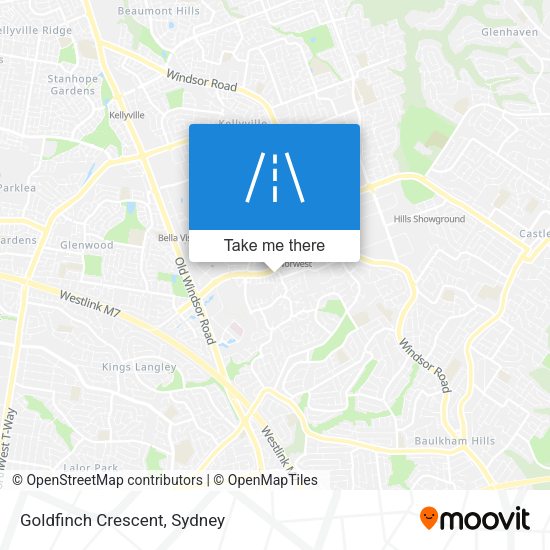 Goldfinch Crescent map