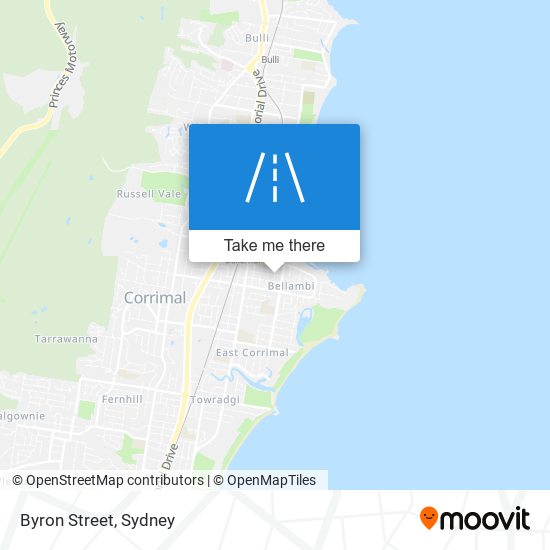 Byron Street map