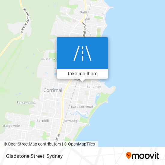 Gladstone Street map