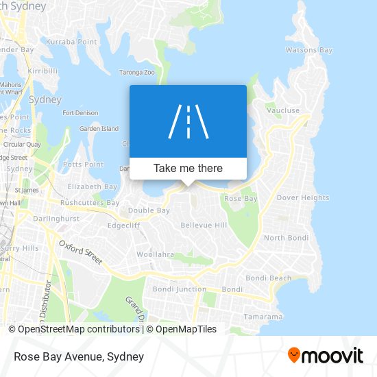 Mapa Rose Bay Avenue