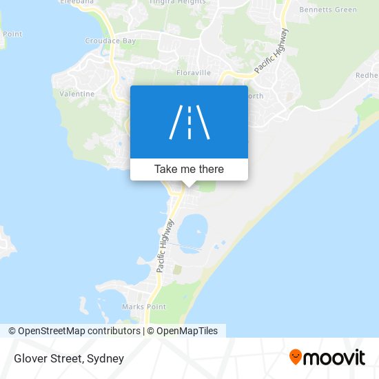 Mapa Glover Street