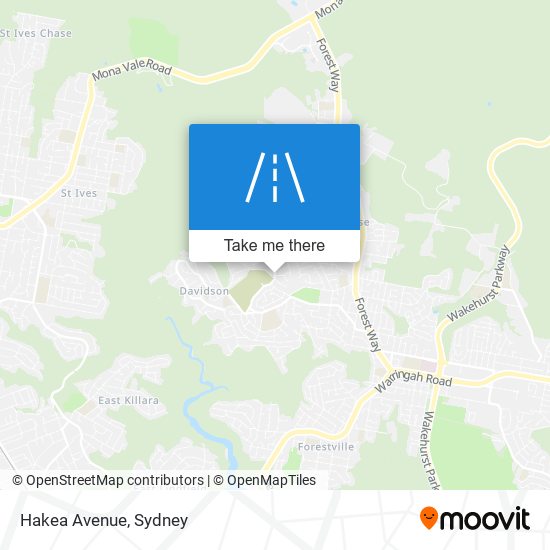 Hakea Avenue map