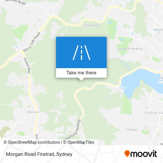 Morgan Road Firetrail map