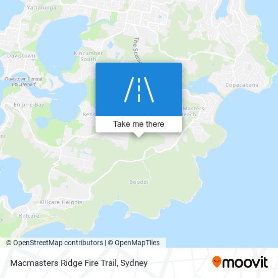 Macmasters Ridge Fire Trail map