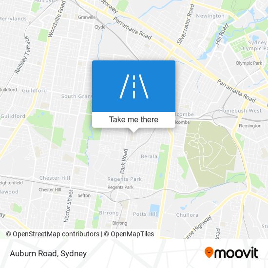 Mapa Auburn Road