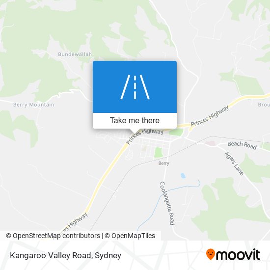 Kangaroo Valley Road map