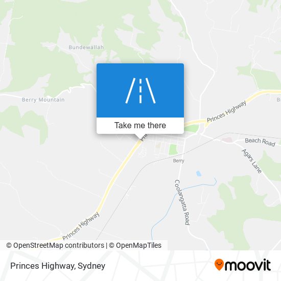 Mapa Princes Highway