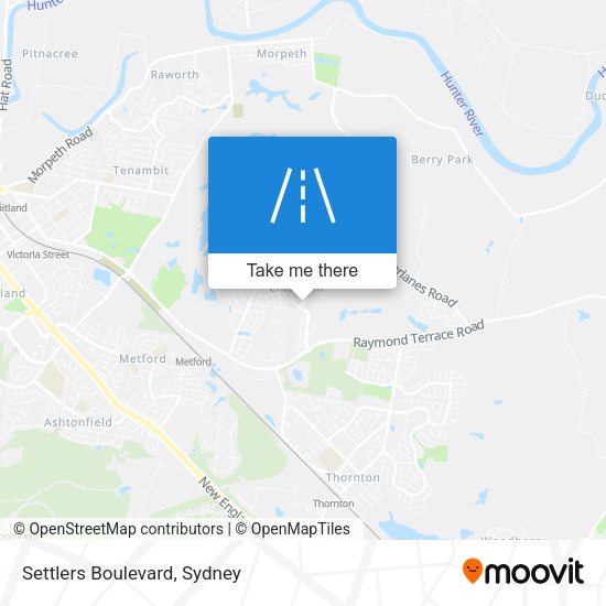 Settlers Boulevard map