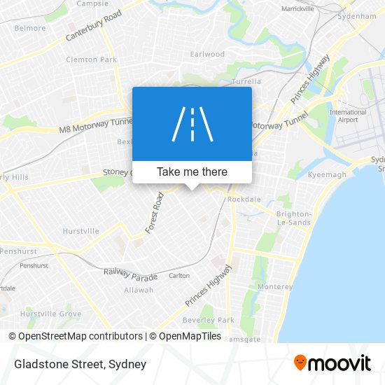 Gladstone Street map