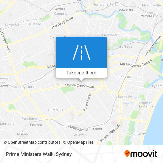 Prime Ministers Walk map