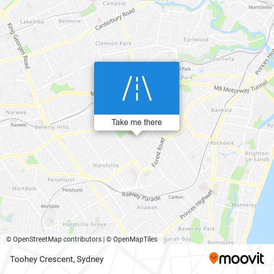 Mapa Toohey Crescent