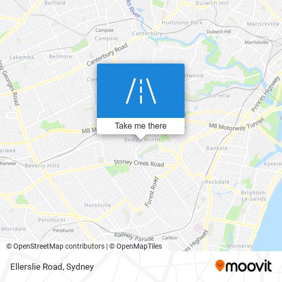 Mapa Ellerslie Road