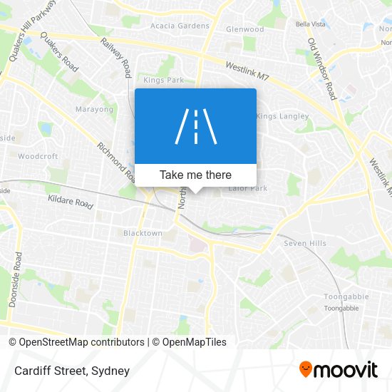 Cardiff Street map