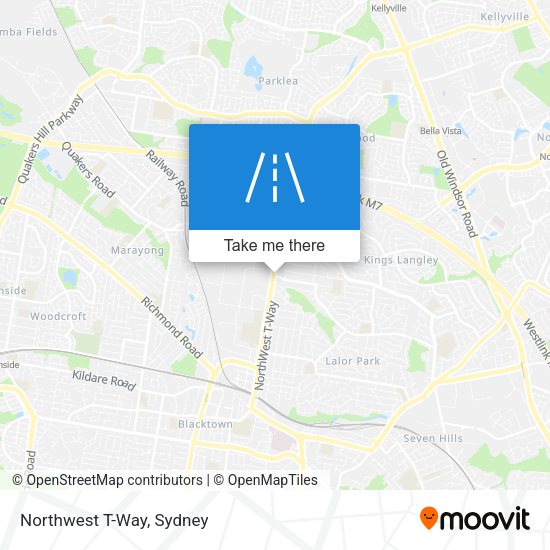 Northwest T-Way map