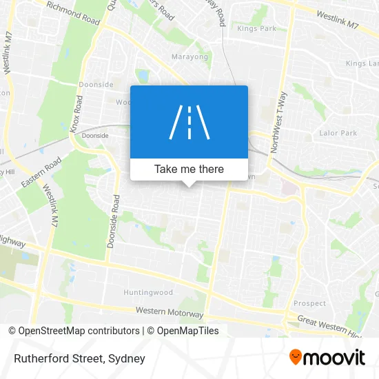 Mapa Rutherford Street