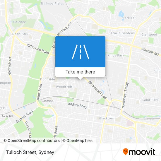 Mapa Tulloch Street