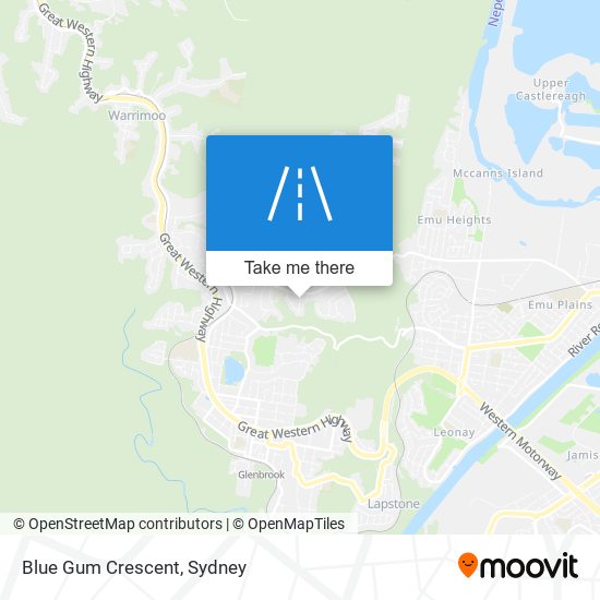 Blue Gum Crescent map