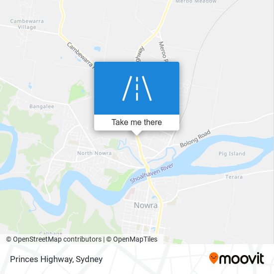 Mapa Princes Highway